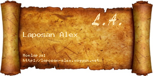Laposan Alex névjegykártya